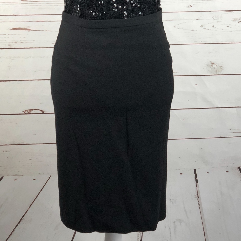 Moschino Cheap and Chic  Black Wool Pencil Skirt 6